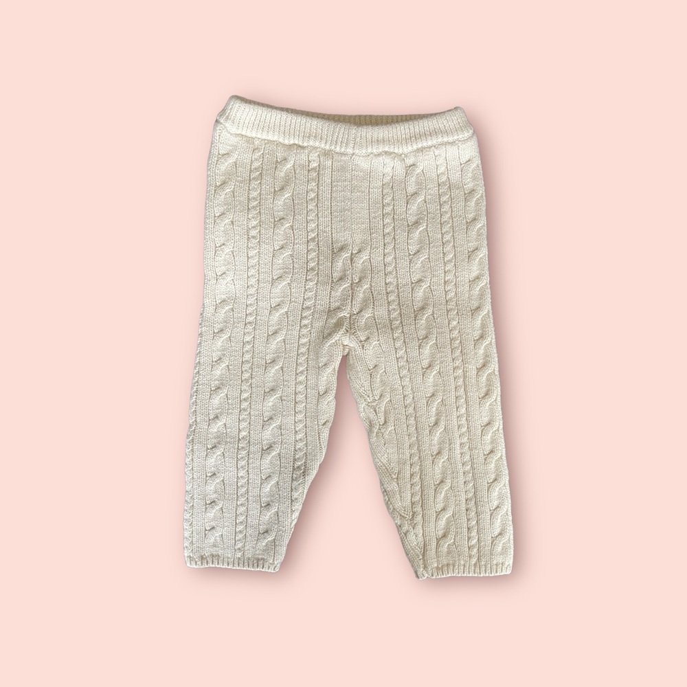 OSHKOSH B'GOSH TAN CABLE KNIT PANTS